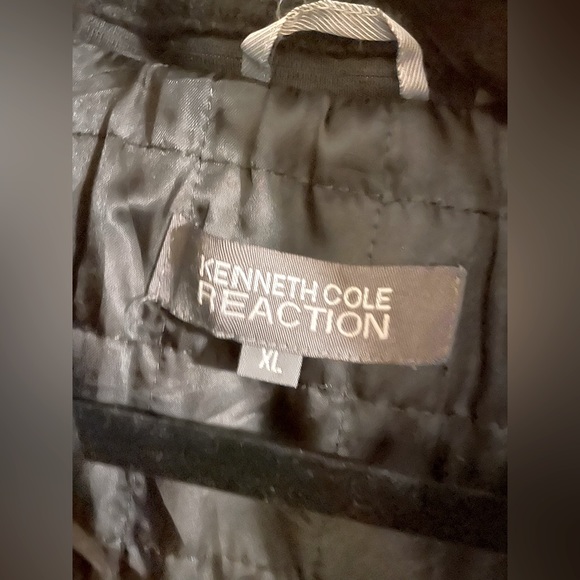 Kenneth Cole wool blend coat with zipper and buttons double breasted button - Picture 4 of 11